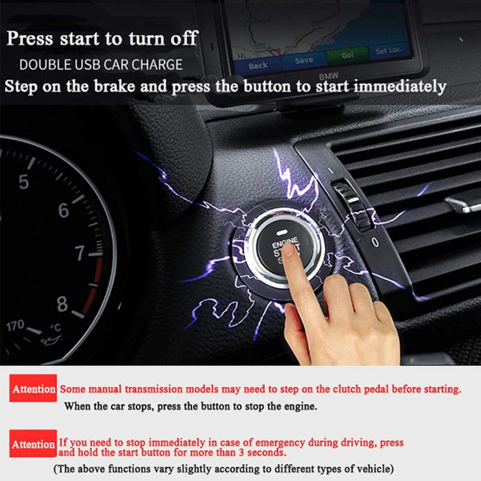 12V Anti-theft Keyless Start System Remote Alarm System Alarm Keyless Entry Starter Auto Car SUV Start Button Car Accessories