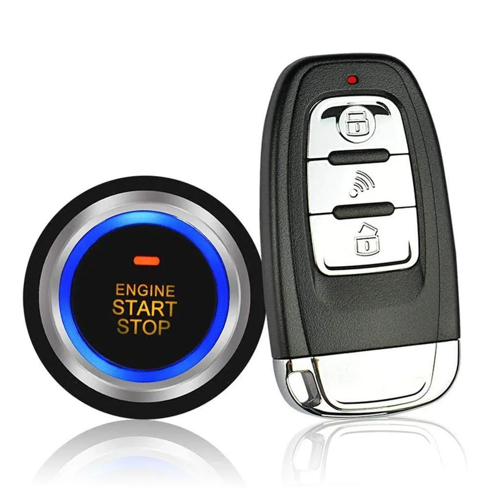 12V Anti-theft Keyless Start System Remote Alarm System Alarm Keyless Entry Starter Auto Car SUV Start Button Car Accessories
