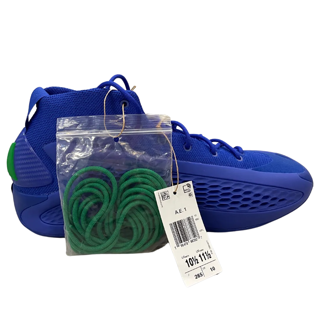 Anthony Edwards Autographed AE 1 "Velocity Blue" Shoe (Gold Autograph)