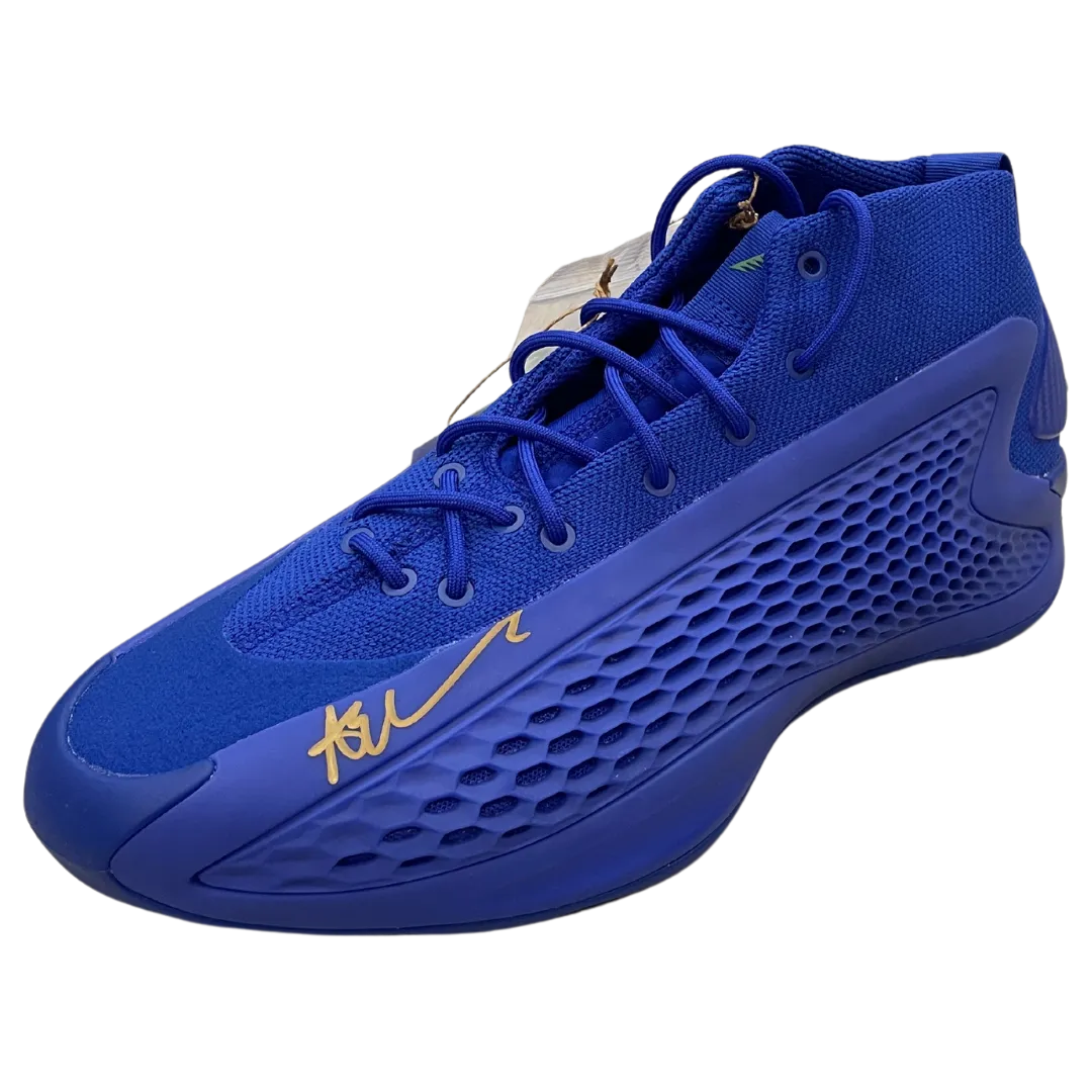 Anthony Edwards Autographed AE 1 "Velocity Blue" Shoe (Gold Autograph)