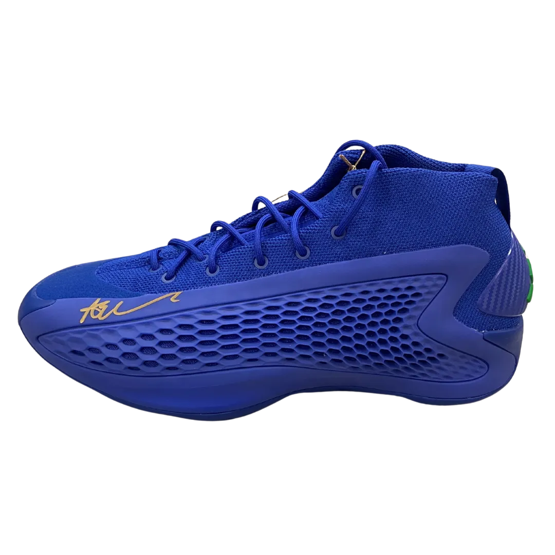 Anthony Edwards Autographed AE 1 "Velocity Blue" Shoe (Gold Autograph)