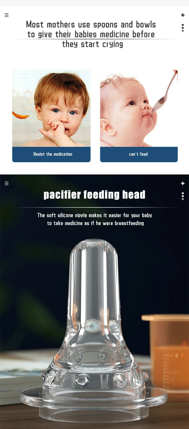 Baby Medicine Feeder Smart Medicine Dispenser Pacifier Feeder