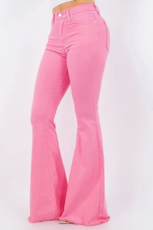 Bell Bottom Jean in Pink - Inseam 30"