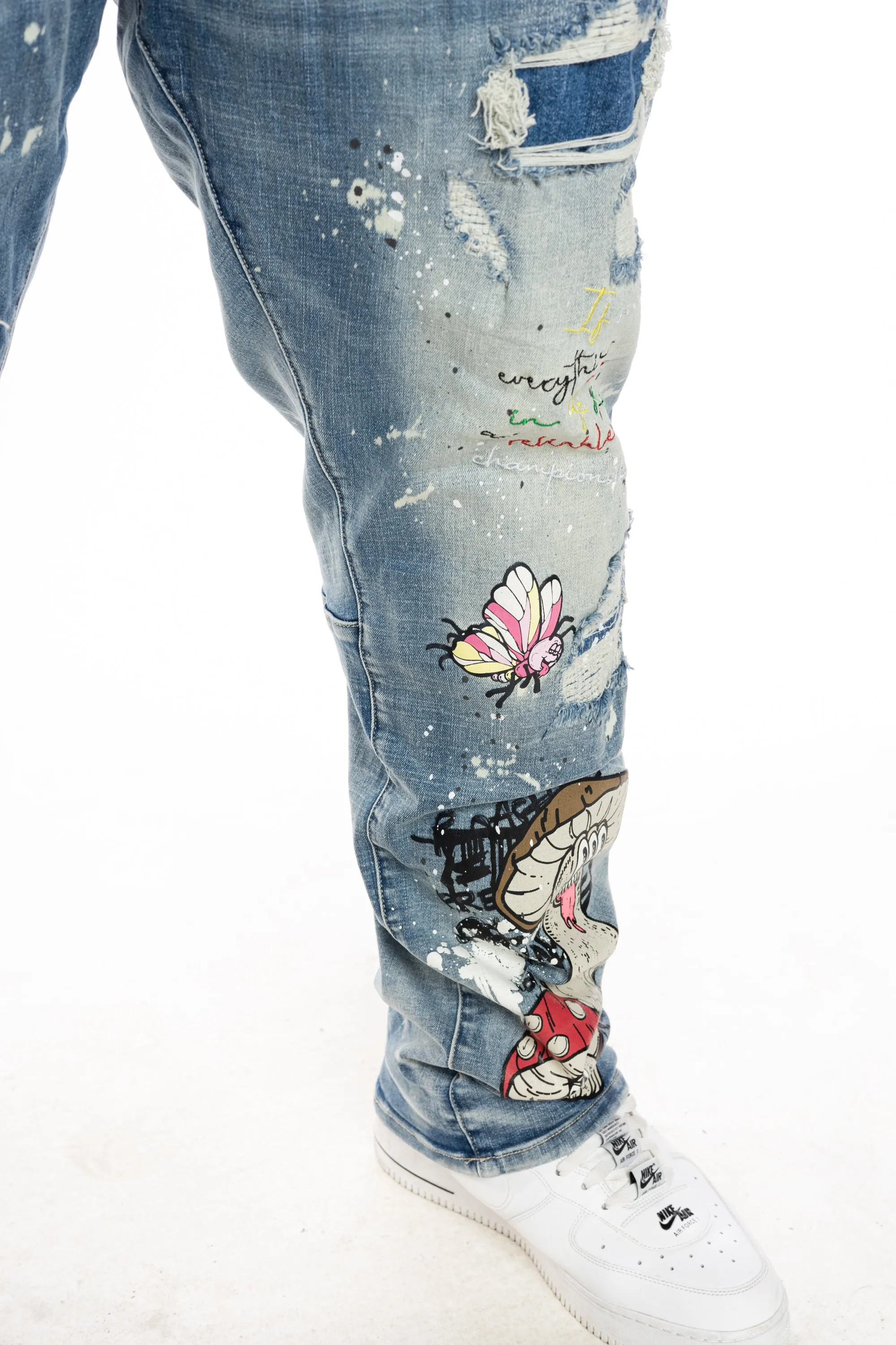 Big and Tall Mushroom  Fashion Jeans - Meteor Blue