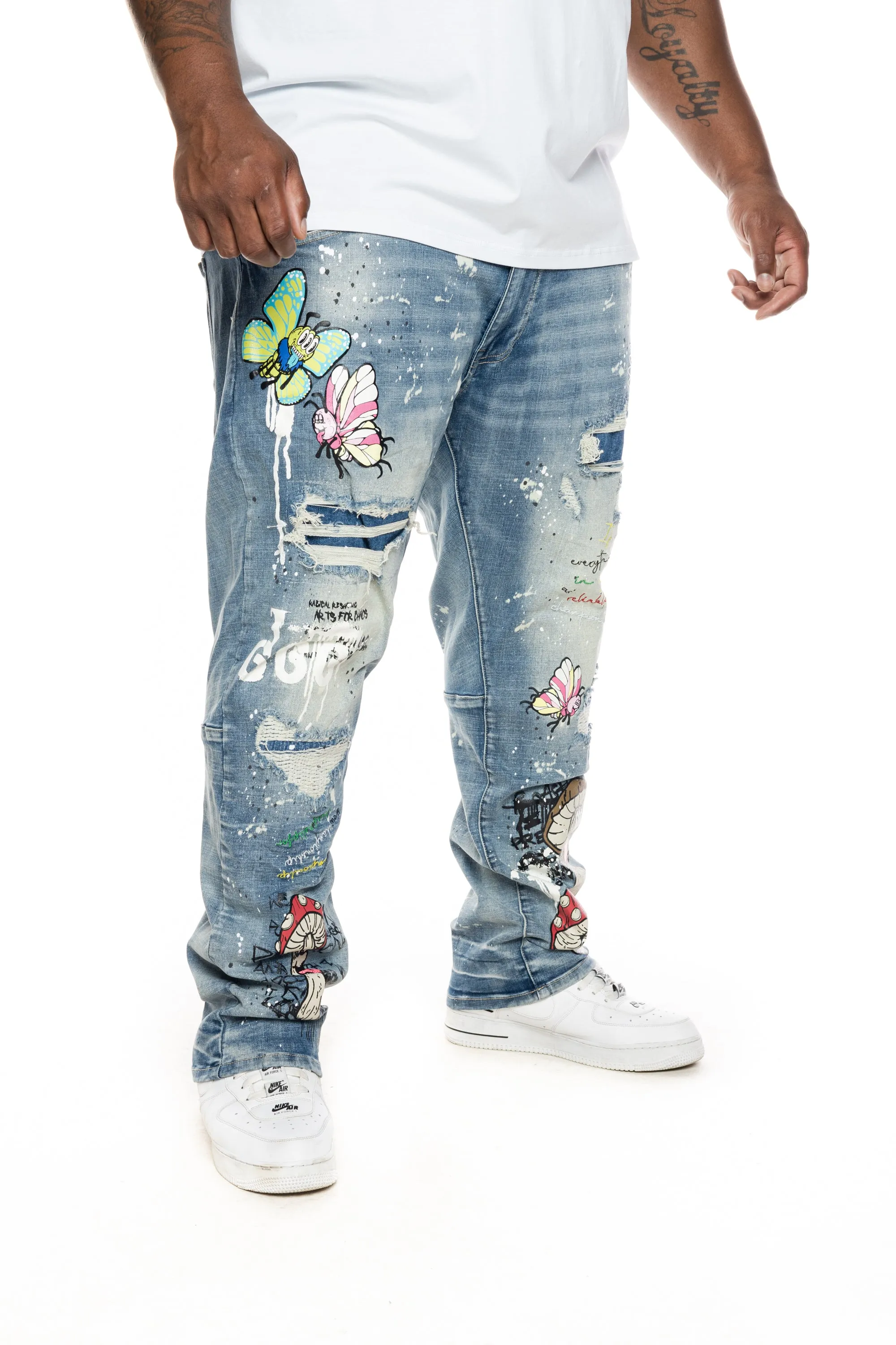 Big and Tall Mushroom  Fashion Jeans - Meteor Blue