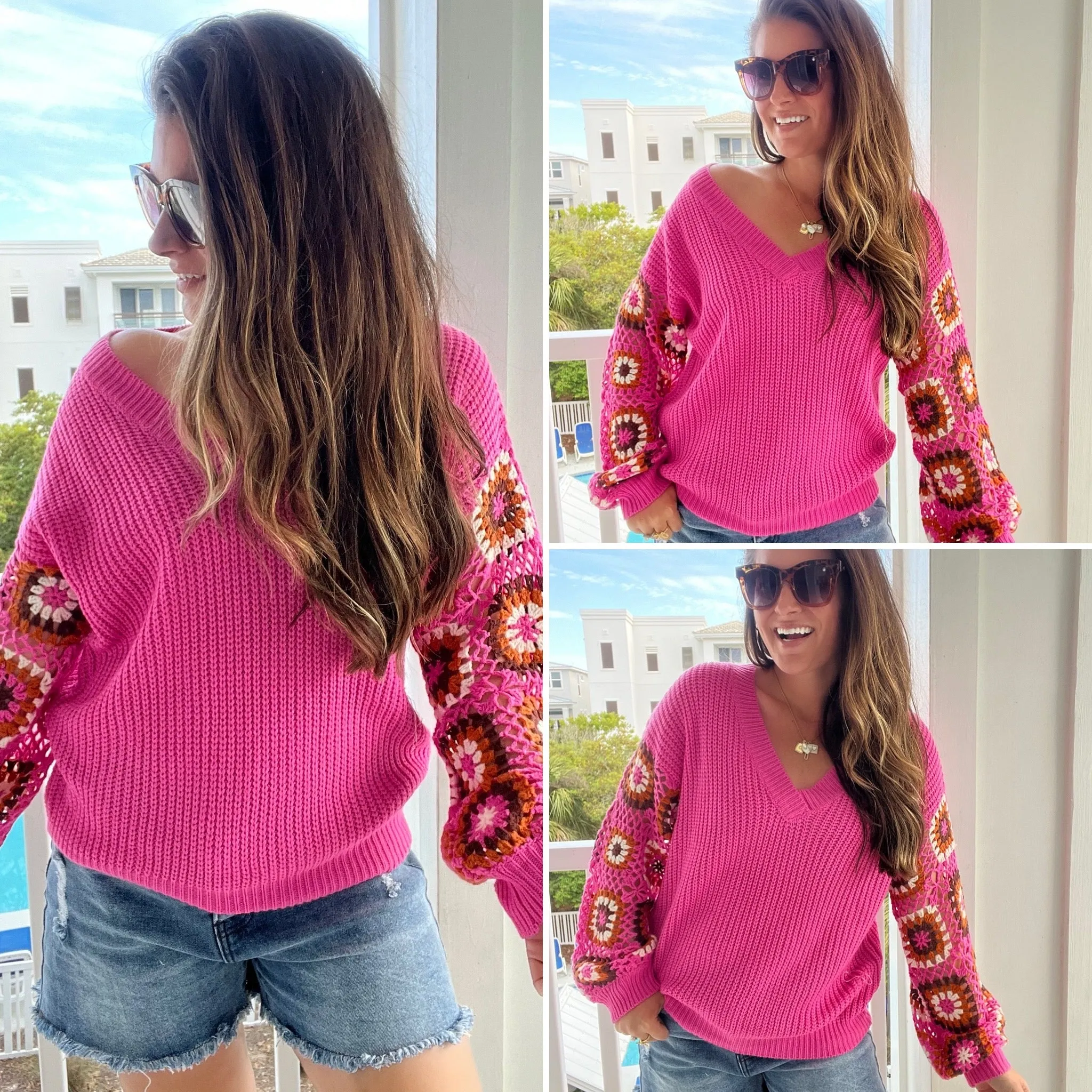 Can't Stop this Feeling V-Neck Knit Sweater - 4/18