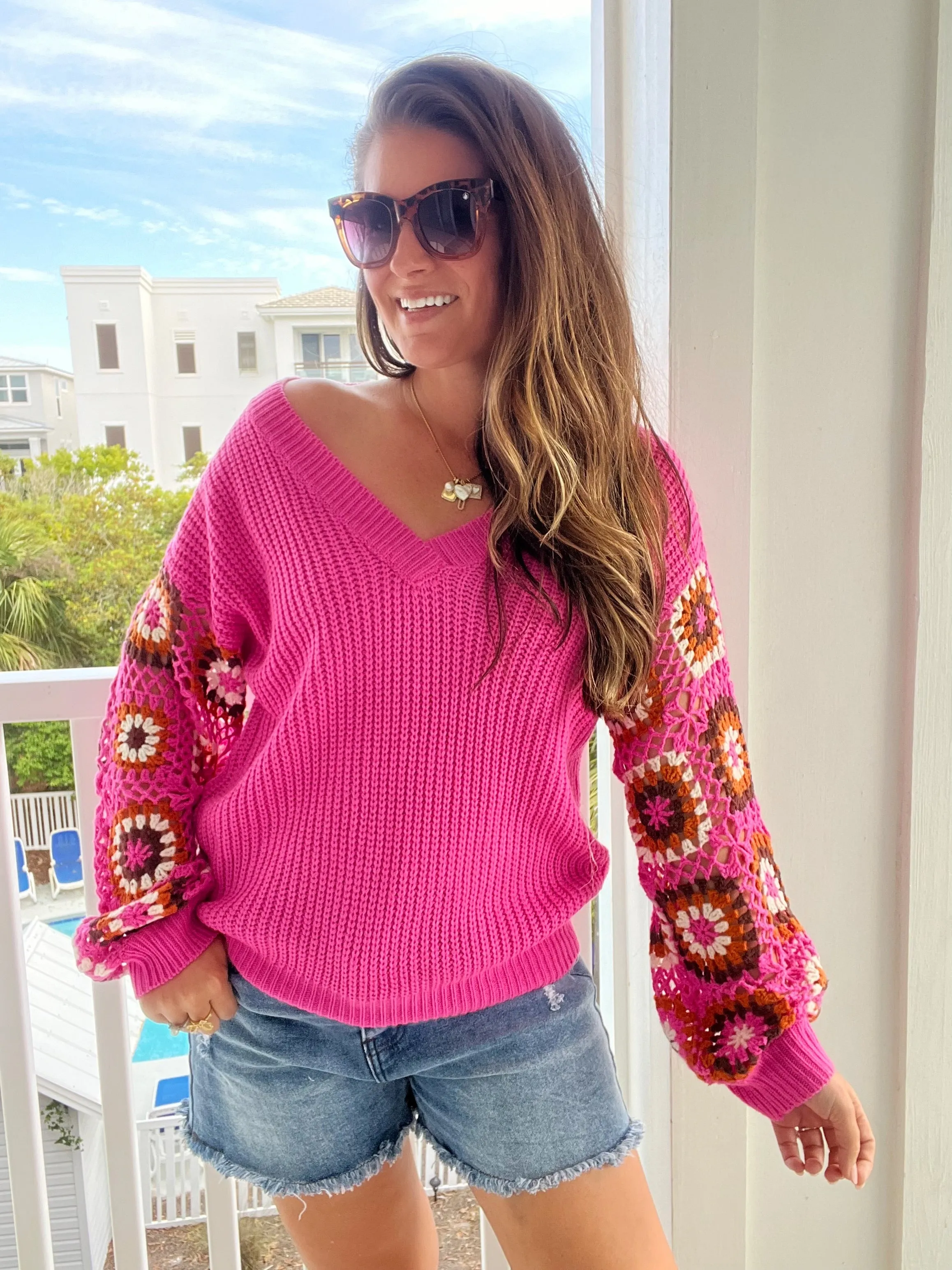 Can't Stop this Feeling V-Neck Knit Sweater - 4/18