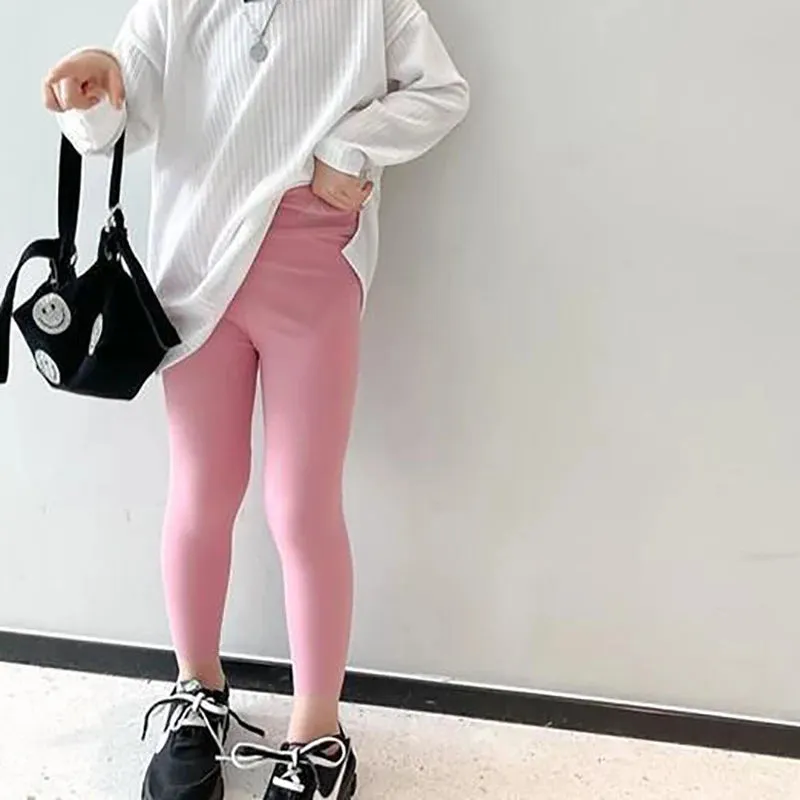 Casual Ankle-Length Kid Girl Thin Tights Sweatpants