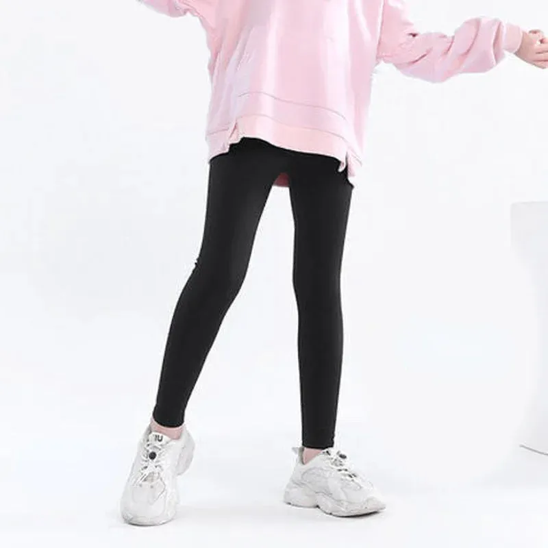 Casual Ankle-Length Kid Girl Thin Tights Sweatpants