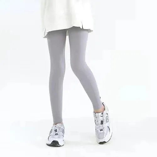 Casual Ankle-Length Kid Girl Thin Tights Sweatpants