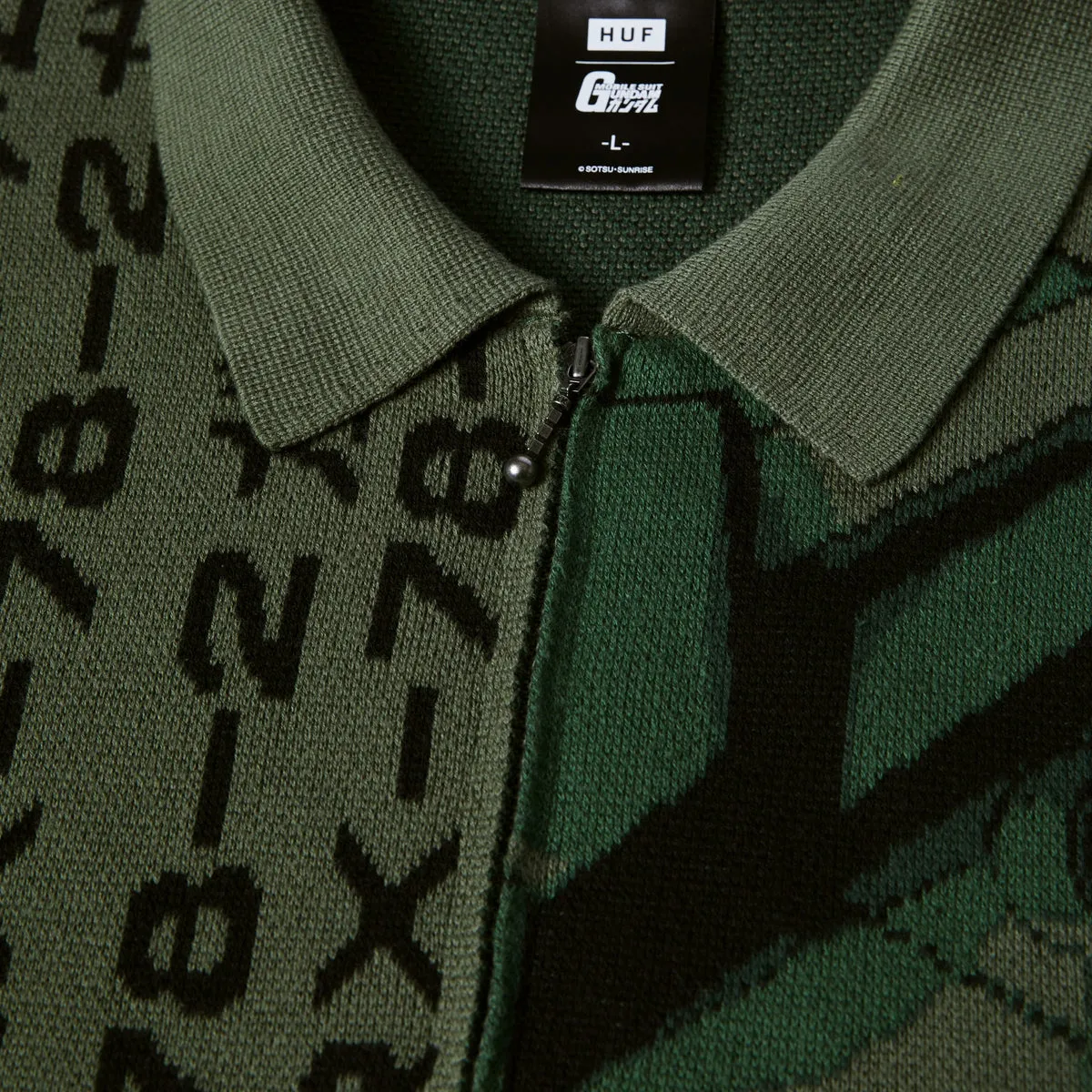 HUF HUF X GUNDAM DESTROY GUNDAM ZIP SWEATER-GREEN