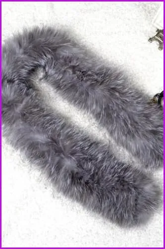 Knitted Natural Whole Fox Fur Scarf