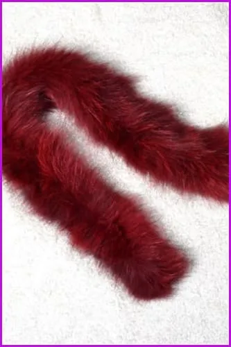 Knitted Natural Whole Fox Fur Scarf