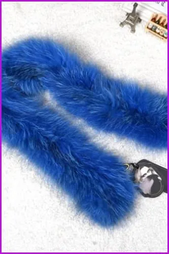 Knitted Natural Whole Fox Fur Scarf