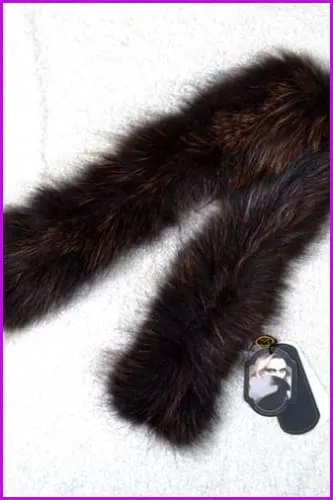 Knitted Natural Whole Fox Fur Scarf