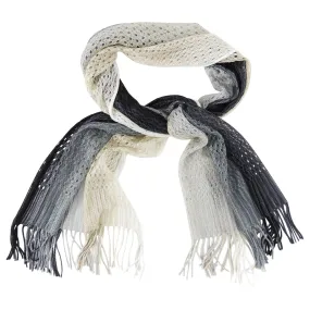 Missoni White Black Ombre Knit Long Scarf