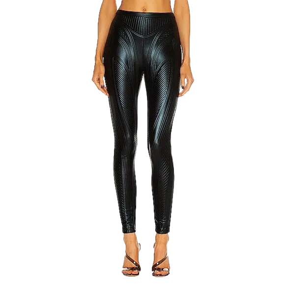 Mugler Embossed Stretch Leggings UK 12