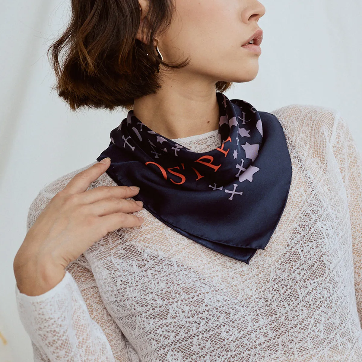 "Lexicon" Silk  Bandana