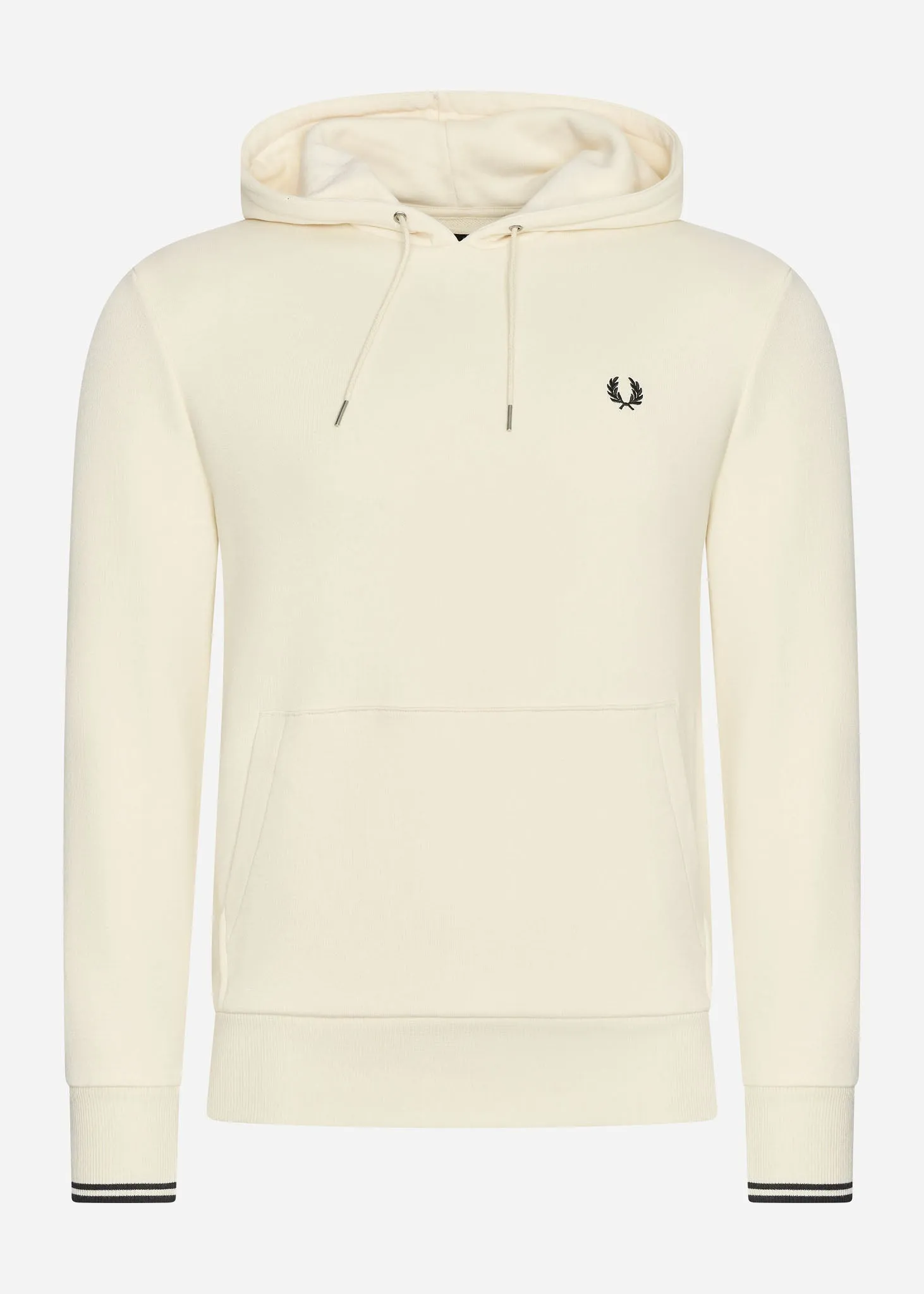 Tipped hooded sweatshirt - ecru