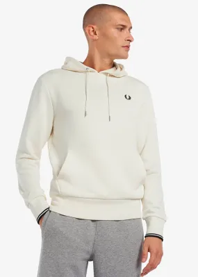 Tipped hooded sweatshirt - ecru