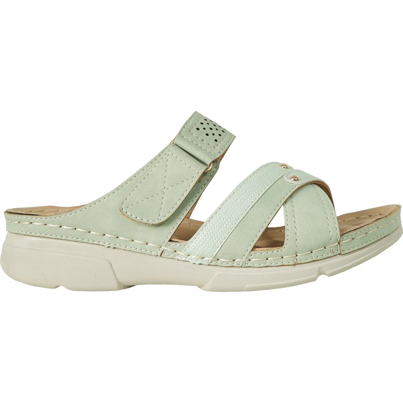 VANGELO Women Sandal CATHY-2 Wedge Sandal Light Green
